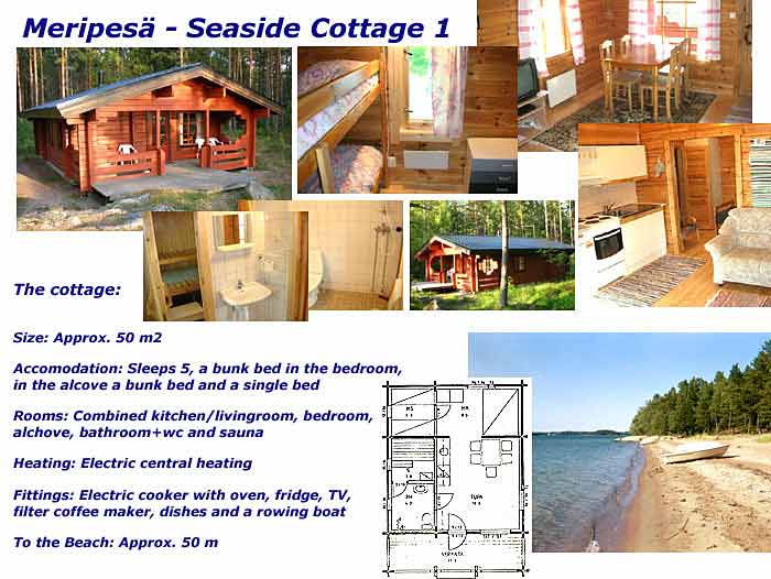 Meripesä cottages Kimito - cottage 1