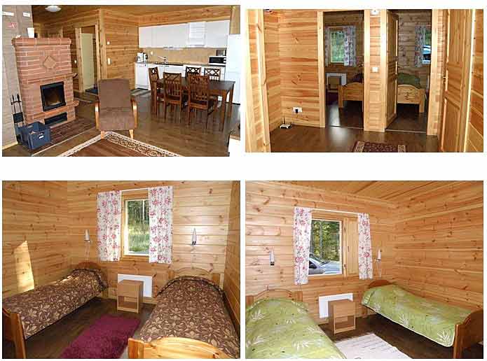 Meripesä cottage #75 - Living-room and bedrooms Meripesä cottage #75 - Living-room and bedrooms