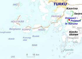 Turku archipelago map
